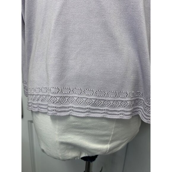 Norton McNaughton Vintage Women’s Single Button Lavender Cardigan Sweater XL - Picture 4 of 8